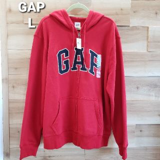 ギャップ(GAP)のGAP　メンズパーカーＬ　赤(パーカー)