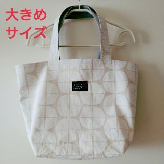 大きめトートバッグ エコバッグ◆ショルダー広マチ◆ハンドメイド(バッグ)