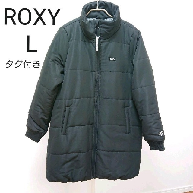 Roxy(ロキシー)の新品  ROXY  コート  Lサイズ  黒   ロング レディースのジャケット/アウター(ロングコート)の商品写真