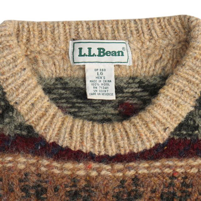L.L.Bean ウール LLBEAN Knitの通販 by Tomo★Tomo｜エルエルビーンならラクマ - 80s エルエルビーン ケーブルニット 安い日本製