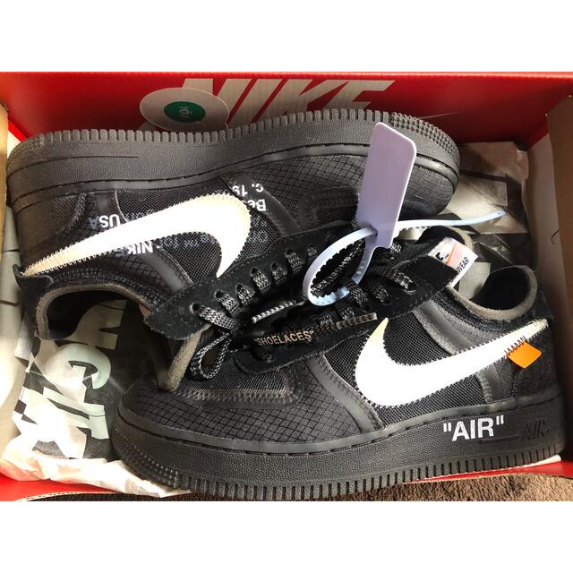 OFF-WHITE(オフホワイト)のNIKE AIR FORCE 1 off white BLACK 24 メンズの靴/シューズ(スニーカー)の商品写真