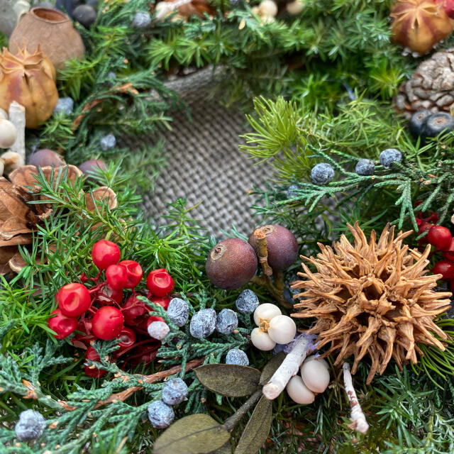 フラワー/ガーデンクリスマスリース　リース　クリスマスツリー　オーナメント　インテリア雑貨