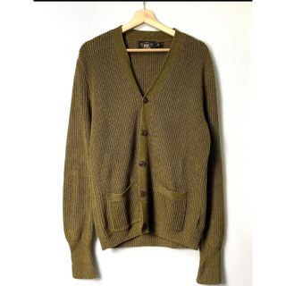 ダブルアールエル(RRL)の【H】RRL ARMY CARDIGAN リネン混 カーディガン ミリタリー M(カーディガン)