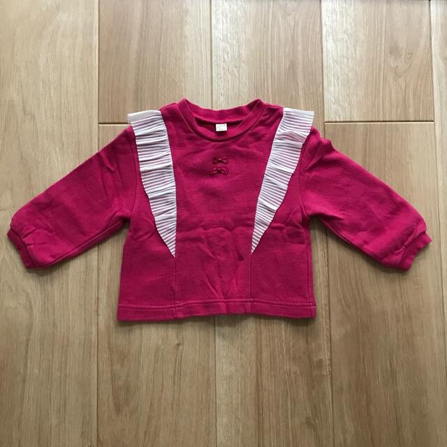 トレーナー　90センチ キッズ/ベビー/マタニティのキッズ服女の子用(90cm~)(Tシャツ/カットソー)の商品写真