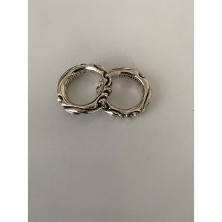 クロムハーツ(Chrome Hearts)のCHROME HEARTS クロムハーツ スクロールバンドリング　2点セット(リング(指輪))