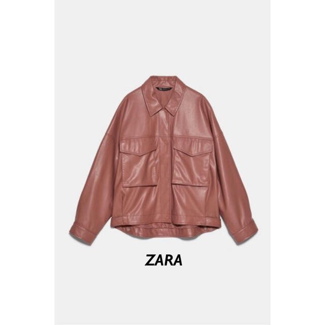 ZARA ザラ レザージャケット ピンク Lサイズ - アウター