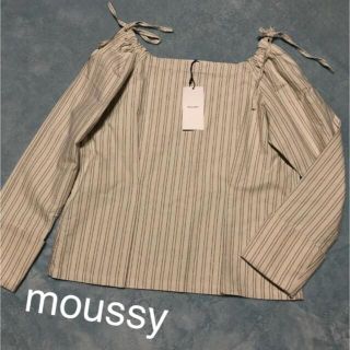 マウジー(moussy)のMOUSSY♡レディース♡トップス♡オフショル♡ストライプ♡(シャツ/ブラウス(長袖/七分))