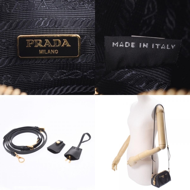 PRADA(プラダ)のプラダ  ミニ ショルダーバッグ 2WAY ハンドバッグ 黒 レディースのバッグ(ハンドバッグ)の商品写真