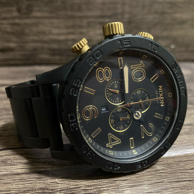 NIXON ニクソン 51-30 クロノグラフ ブラック ゴールド メンズ腕時計-