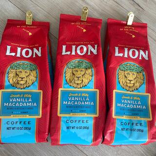 ライオン(LION)のハワイライオンコーヒー　バニラマカダミア283g10オンス3個セット(コーヒー)