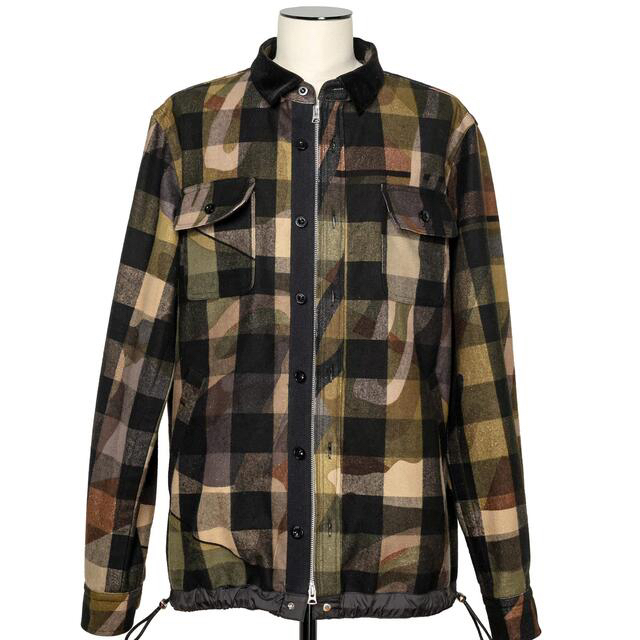 sacai(サカイ)の定価 Sacai Kaws Plaid Shirt Camo サイズ1 メンズのトップス(シャツ)の商品写真