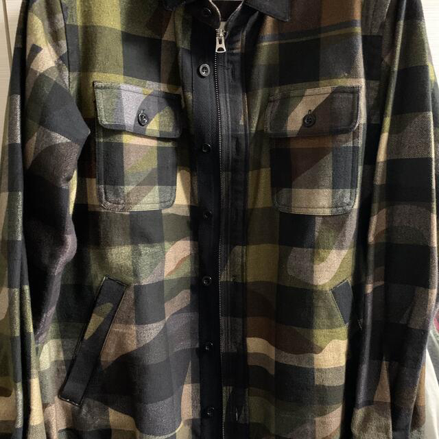 お中元 sacai KAWS 21AW Plaid Shirt CAMOUFLAGE asakusa.sub.jp