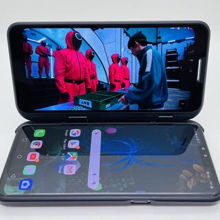 エルジーエレクトロニクス(LG Electronics)の[1605] LG V50 ThinQ 5G 128GB ブラック SIMフリー(スマートフォン本体)