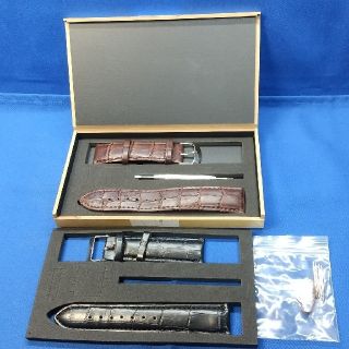 腕時計用、革バンド.バンドサイズ22mm(レザーベルト)