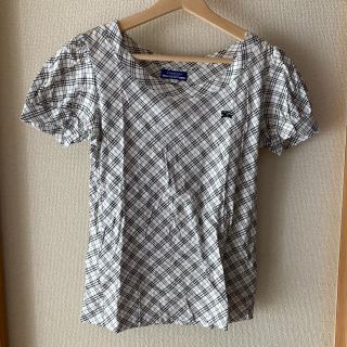 バーバリーブルーレーベル(BURBERRY BLUE LABEL)のBURBERRY BLUELABEL バーバリー 白 チェック Tシャツ(Tシャツ(半袖/袖なし))