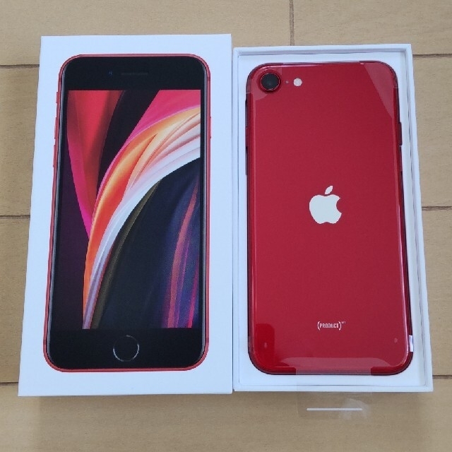 訳あり商品 + 新品未使用 iPhoneSE2 128GB Red SIMフリー