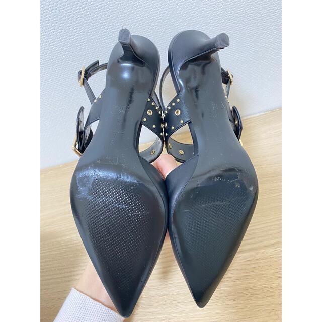 Charles and Keith(チャールズアンドキース)のCHARLES & KEITH スタッズ スリングバックヒール 23.5cm レディースの靴/シューズ(ハイヒール/パンプス)の商品写真