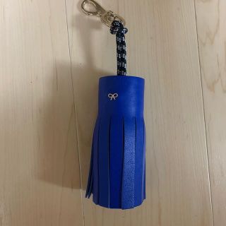 美品】anya hindmarch ルームサービス チャーム ブルー *-