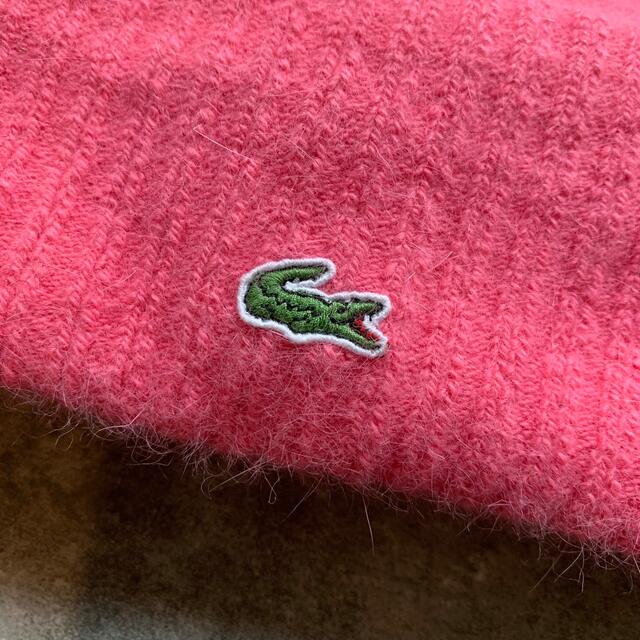 LACOSTE(ラコステ)のラコステ　FADGE　ニット帽　ピンク　アンゴラ　BEAMS　フリークス メンズの帽子(ニット帽/ビーニー)の商品写真