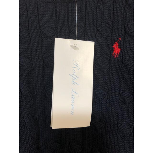 POLO RALPH LAUREN(ポロラルフローレン)の【未使用】ラルフローレン 12M 80cm ニット セーター 紺色 タグ付き キッズ/ベビー/マタニティのベビー服(~85cm)(ニット/セーター)の商品写真