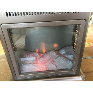 QVC POWER HEAT 暖炉風 ストーブ型電気ヒーター 電気温風機 (電気ヒーター)