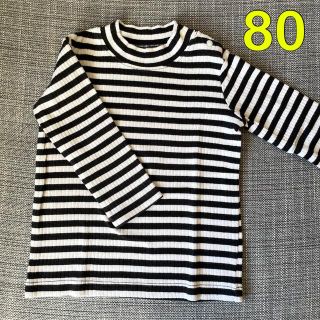 ユニクロ(UNIQLO)のUNIQLO リブハイネックT  ロンT 80(シャツ/カットソー)