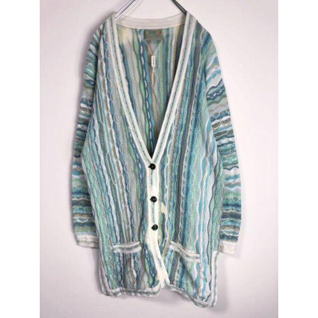 希少 クージー COOGI マルチカラー 3Dニット カーディガン セーター