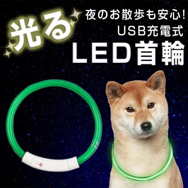 犬 首輪 光る 猫 USB充電式 LED 小型犬 中型犬 大型犬 ペット その他のペット用品(犬)の商品写真