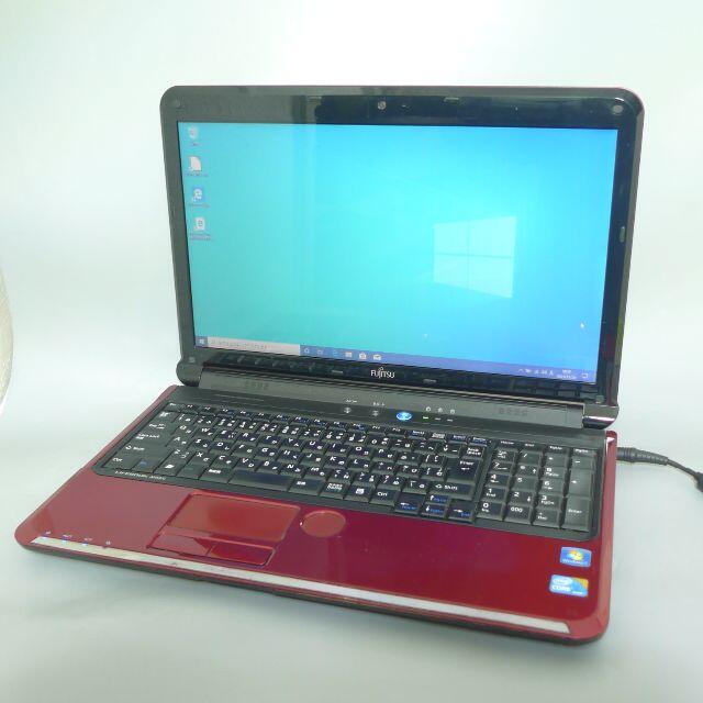 赤色 ノートpc AH53/C 4GB 640GB RW 無線