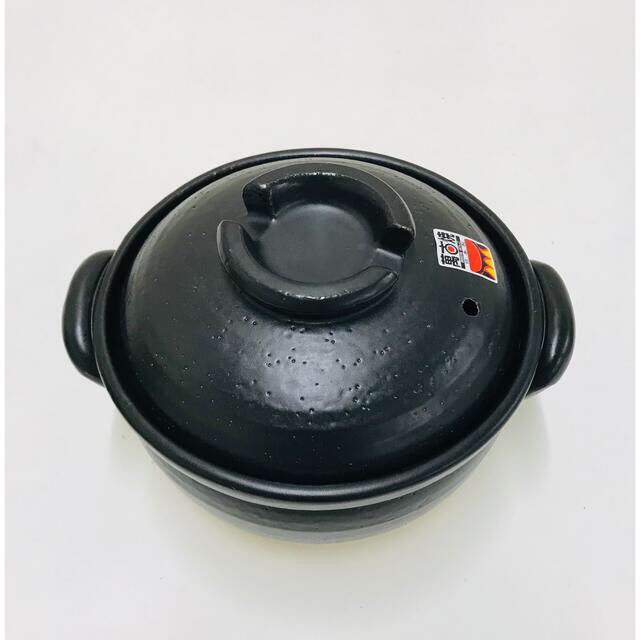 万古焼　ふっくらご飯炊　2合　炊飯釜　二重蓋 インテリア/住まい/日用品のキッチン/食器(鍋/フライパン)の商品写真