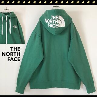 ザノースフェイス(THE NORTH FACE)のノースフェイス★リアビュー刺繍ロゴ★緑★スウェットパーカー★ルーズシルエット(パーカー)