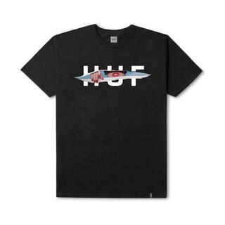 ハフ(HUF)のHUF Tシャツ S OG LOGO RIPPED TEE ブラック ハフ(Tシャツ/カットソー(半袖/袖なし))