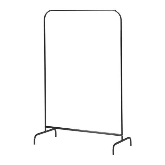 IKEA(イケア)の【IKEA】MULIG洋服ラック,ブラック,99x46 cm インテリア/住まい/日用品の収納家具(棚/ラック/タンス)の商品写真