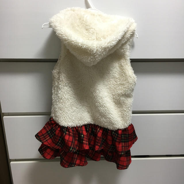 西松屋(ニシマツヤ)の110センチ☆モコモコノースリーブワンピース キッズ/ベビー/マタニティのキッズ服女の子用(90cm~)(ワンピース)の商品写真