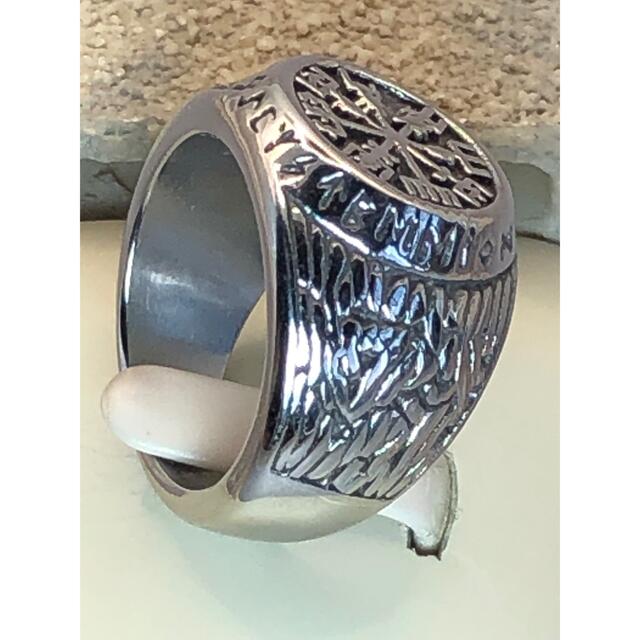 ビンテンジギリシア三叉戟メンズ指輪　ステンレスメンズリング　グ メンズのアクセサリー(リング(指輪))の商品写真