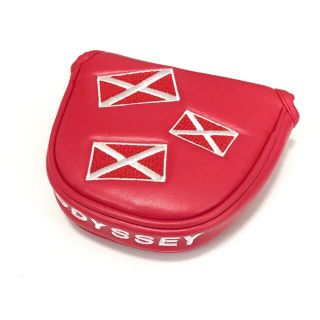 新品 オデッセイ ODYSSEY パターカバー マレットタイプ 刺繍入り　レッド(その他)