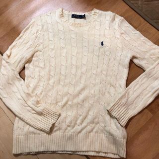 ポロラルフローレン(POLO RALPH LAUREN)のポロラルフローレン　アイボリー綿(ニット/セーター)