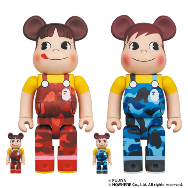 BE@R BRICK BAPE×ペコちゃんポコちゃん100%&400%