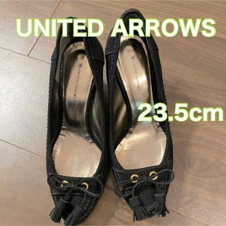 ユナイテッドアローズ(UNITED ARROWS)のユナイテッドアローズ  パンプス　スウェード　23.5 フリンジ(ハイヒール/パンプス)