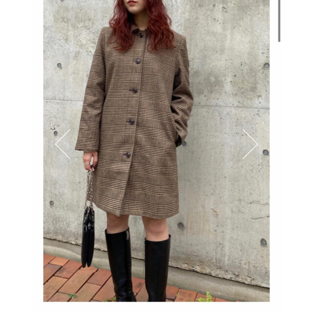 moussy チェックコート