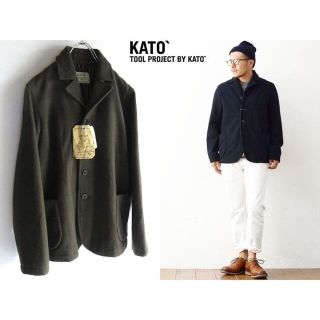 カトー(KATO`)の新品タグ付 KATO`BASIC wool single P-coat ブレザー(テーラードジャケット)