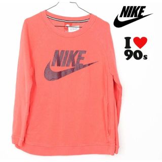 ナイキ(NIKE)の【90s】古着 ☆ナイキ☆ デカロゴプリント Tシャツ グレー M (トレーナー/スウェット)