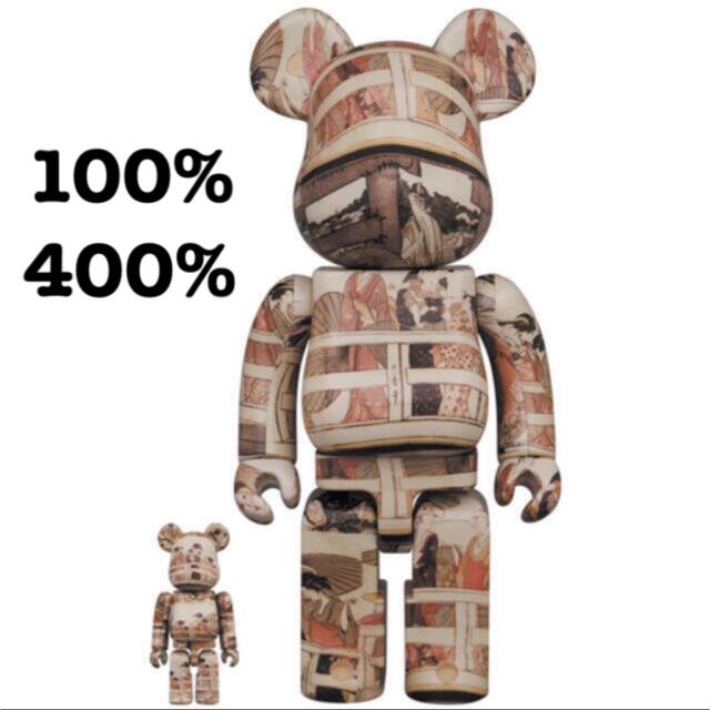 100%BE@RBRICK 喜多川歌麿「両国橋の上下」 100% ＆ 400%