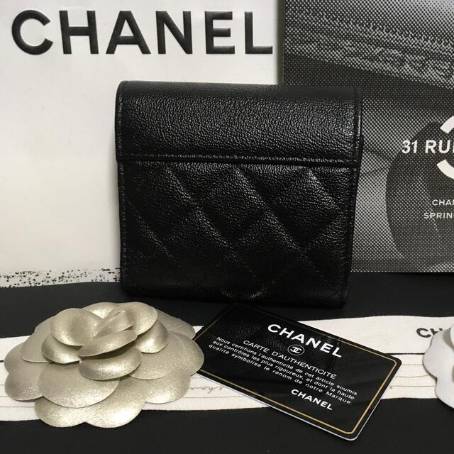 CHANEL(シャネル)のあっき様専用♡超美品♡シャネル ダブルココ 三つ折り財布 正規品 レディースのファッション小物(財布)の商品写真