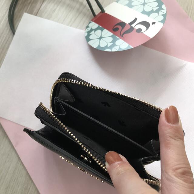 ♡激カワ♡ kate spade ケイトスペード 黒猫 折り財布 美品