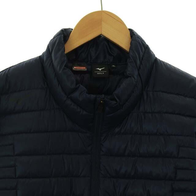 MIZUNO(ミズノ)のミズノ GOLF ブルゾン ジャケット ナイロン 中綿 XL 紺 ネイビー メンズのジャケット/アウター(ブルゾン)の商品写真