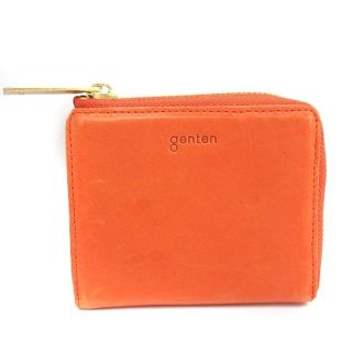 ゲンテン(genten)のゲンテン 二つ折り財布 財布 ウォレット 牛革 小銭入れ オレンジ 42603(財布)