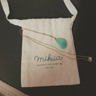 ミキア(mikia)のmikia ミキア k10 10金 yg ネックレス ターコイズ トルコ石(ネックレス)