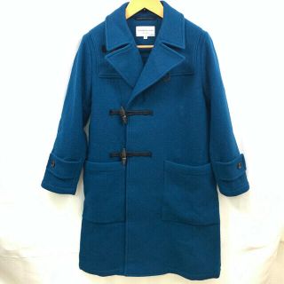 トゥモローランド BLUE WORK 肉厚ニット素材ショールカラーダッフルコート