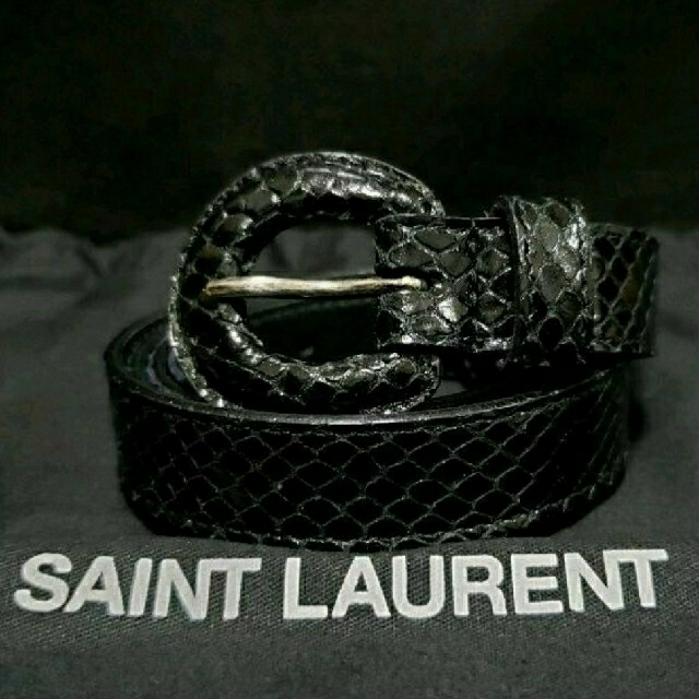 Saint Laurent(サンローラン)のSAINT LAURENT サンローラン 蛇柄ベルト イヴ・サンローラン YSL メンズのファッション小物(ベルト)の商品写真